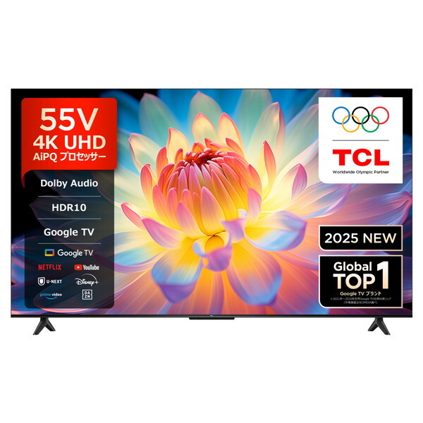 55P61K TCL [55V型 地上・BS・110度CSデジタル 4Kチューナー内蔵 液晶テレビ]