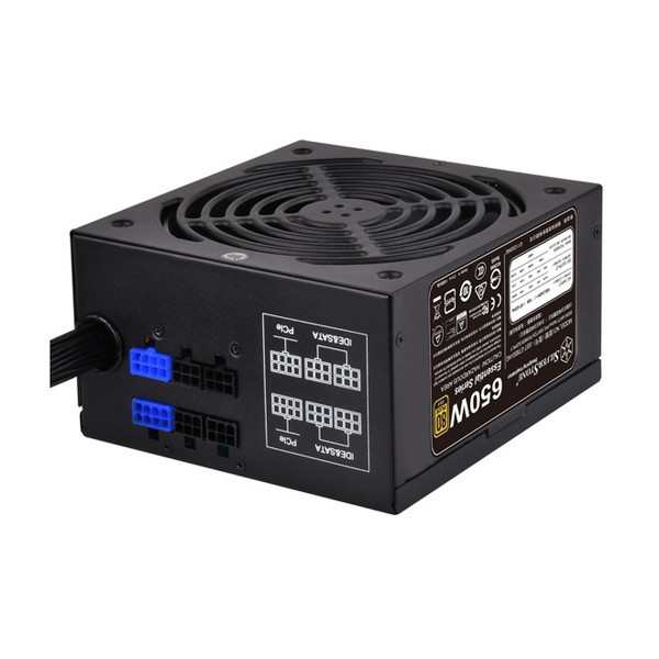 SILVERSTONE SST-ET650-HG-REV ブラック [80PLUS Gold認証 650W ATX電源ユニット セミモジュール式フラットケーブル]