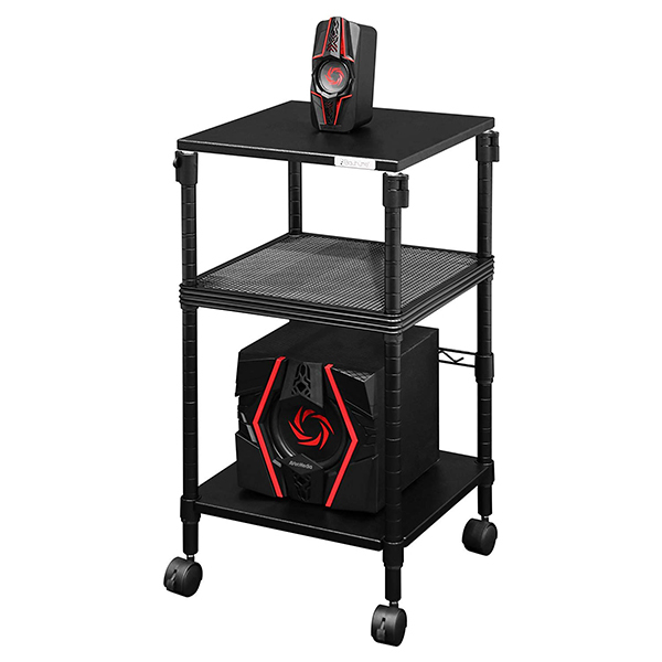 Bauhutte バウヒュッテ スピーカーラック BHS-400SP-BK 昇降式スピーカースタンド ゲーミング家具 在宅 リモート メーカー直送