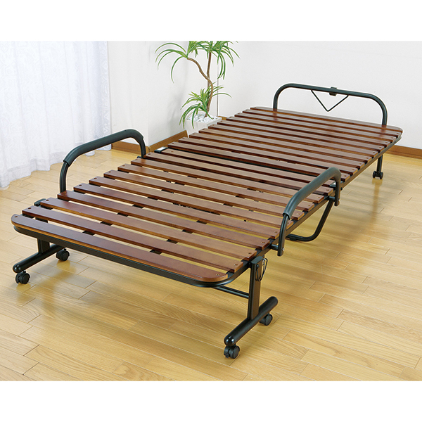 天然木すのこ折りたたみベッド シングル(02487) ファミリー・ライフ メーカー直送の通販は