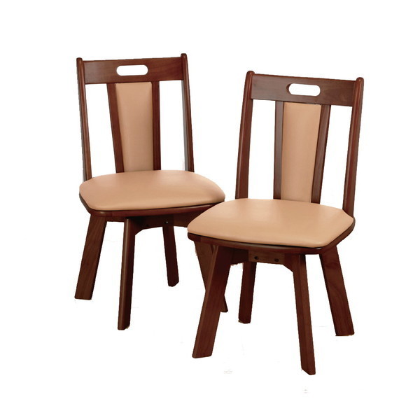 ファミリー・ライフ 天然木回転ダイニングチェア2脚組の通販は