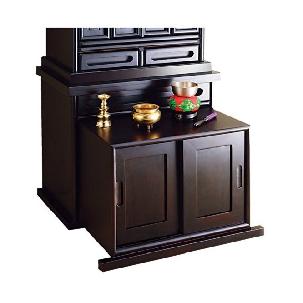 仏壇下台 56cm幅 黒檀調 (0338910) ファミリー・ライフ メーカー直送の通販は 15,160円