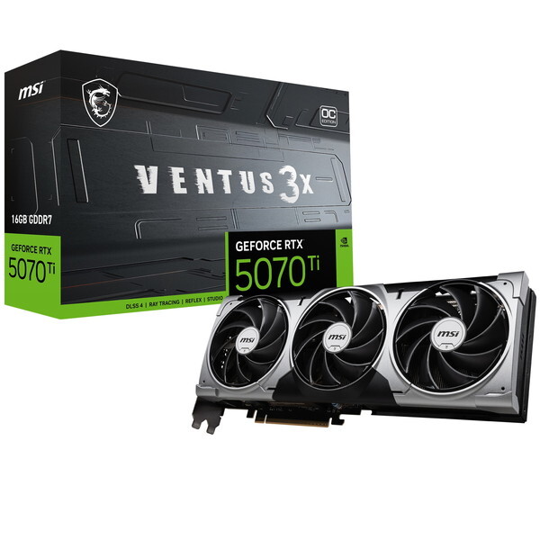 tiです GeForce RTX 5070 Ti 16G VENTUS 3X OC MSI [グラフィックボード