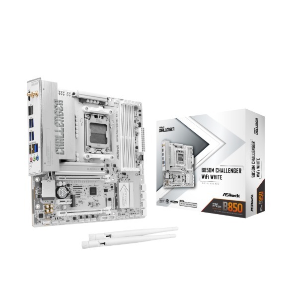 B850M Challenger WiFi White ASRock ホワイト [microATXマザーボード] メーカー直送