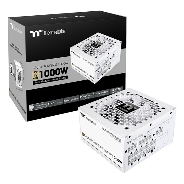PS-TPT-1000FNFAGJ-W Thermaltake ホワイト TOUGHPOWER GT/1000W ATX 3.1 Snow [電源ユニット (1000W)] メーカー直送