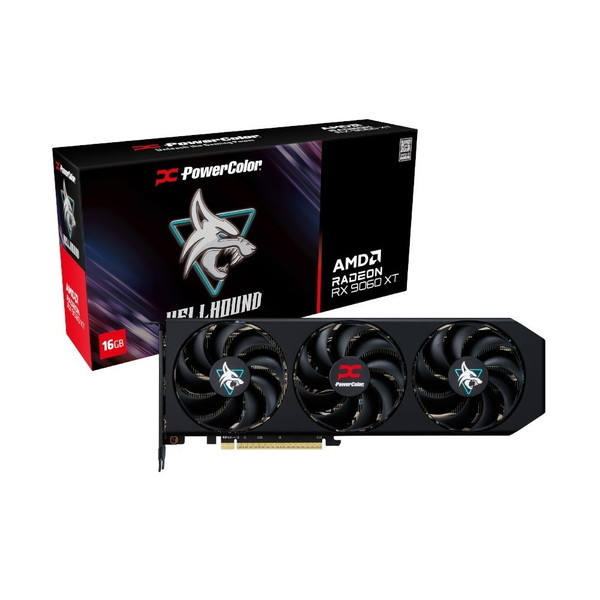 グラフィックボード・グラボ・ビデオカード PowerColor Hellhound RX 7600 8GB RX9060XT 16G-L/OC PowerColor Hellhound AMD Radeon RX 9060 XT 16GB