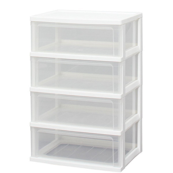 アイリスオーヤマ W-544 ホワイト [ワイドチェスト 4段 幅54cm 完成品] メーカー直送の通販は 5,539円