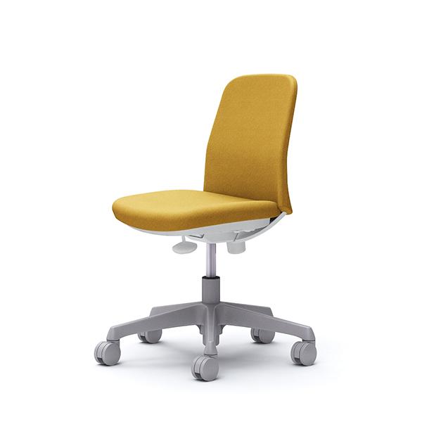 CD13EW FXW7 イエロー Lives Entry Chair オカムラ [オフィスチェア 肘無し 5本脚 ホワイトボディ ウレタンキャスタータイプ]