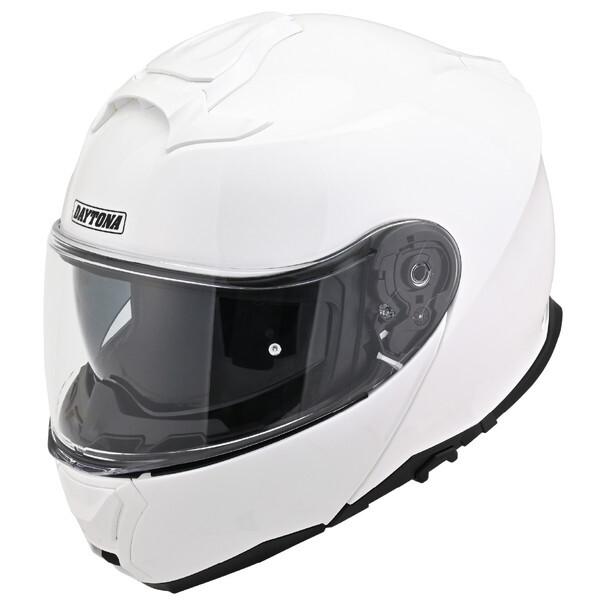 D61138 デイトナ DN010BTシステムヘルメットWH/M バイク用 SG規格 フリップアップ ピンロックシート付属 ホワイト Mサイズ(57-58cm)