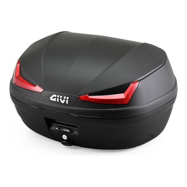 E455N SIMPLY 4 63425 GIVI 未塗装ブラック [バイク リアボックス (モノロック 45L レッドレンズ)]
