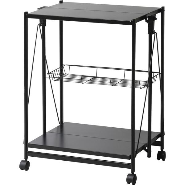 FKW-570(BK) フォールディングワゴン ブラック 弘益 メーカー直送の通販は 7,520円