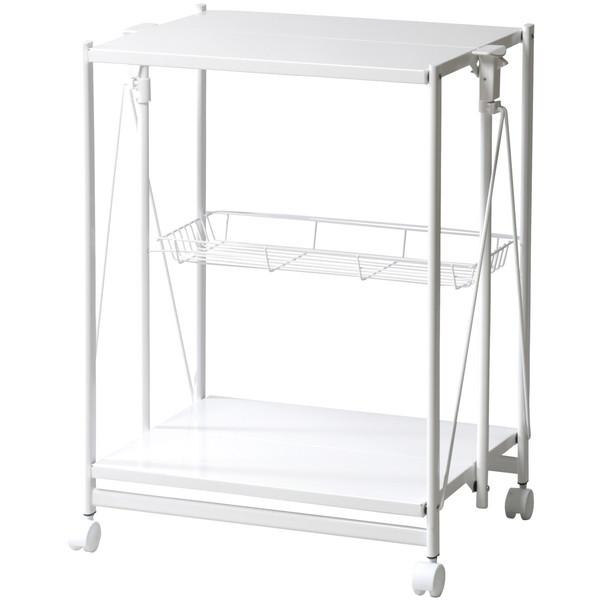 FKW-570(WH) フォールディングワゴン ホワイト 弘益 メーカー直送の通販は 7,429円