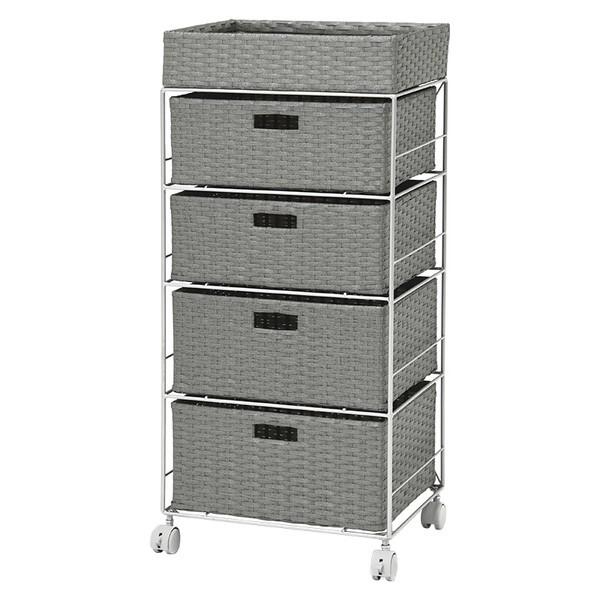 RAN-2416GY 萩原 グレー [ランドリーチェスト] メーカー直送