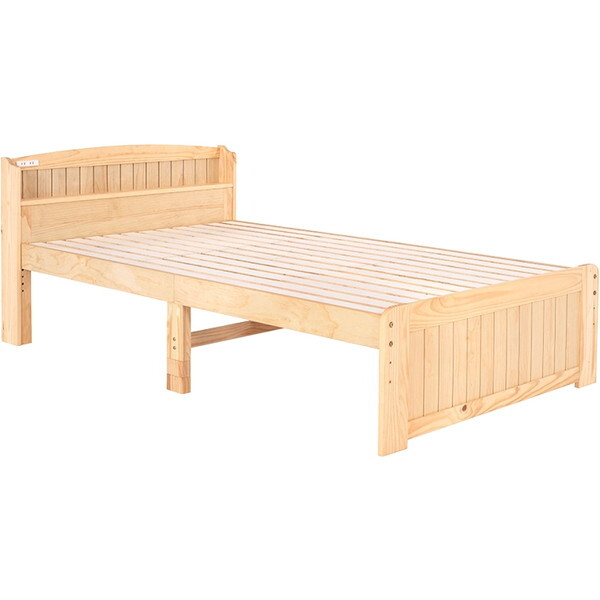 MB-5915SDNA3301 萩原 ナチュラル [マットレス付セミダブルベッド] メーカー直送