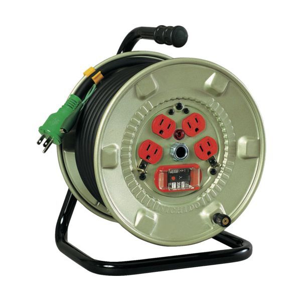 NNPEK24 日動工業 [電工ドラム 100V 過負荷漏電保護兼用ブレーカー付 20m] メーカー直送