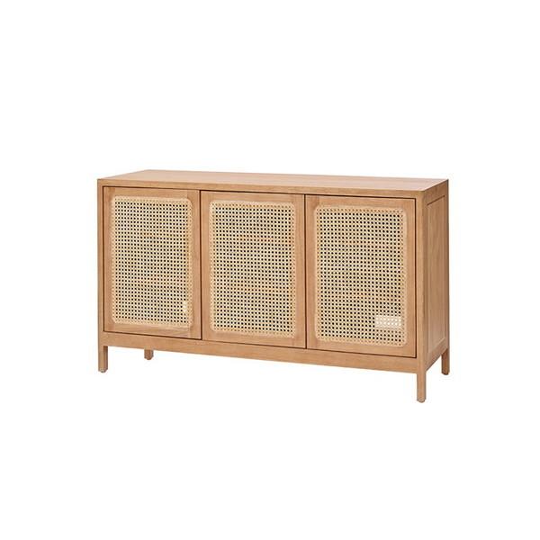 G688XP KAGOME キャビネット CALM シリーズ ラタン×チーク無垢材 KAGOME 120cm幅 Rattan World メーカー直送