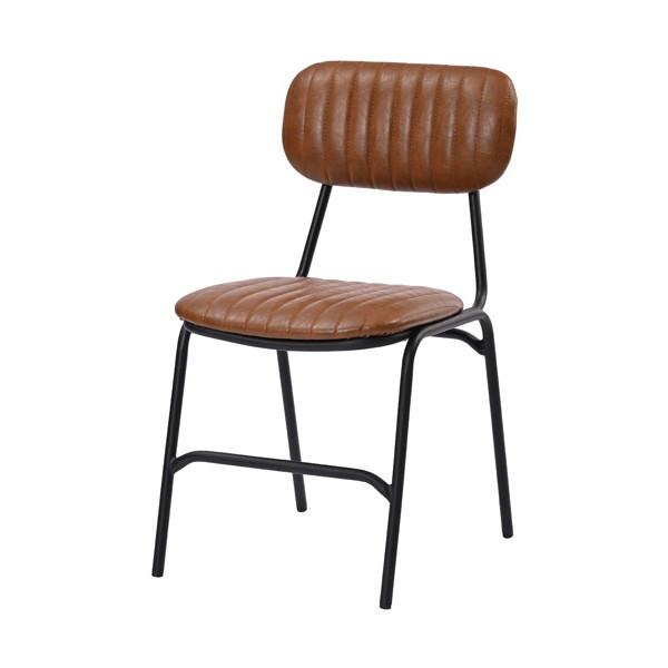 RLC320CL ダイニングチェア 4色から選べるレザー インダストリアル ブラウン Rattan World メーカー直送の通販は