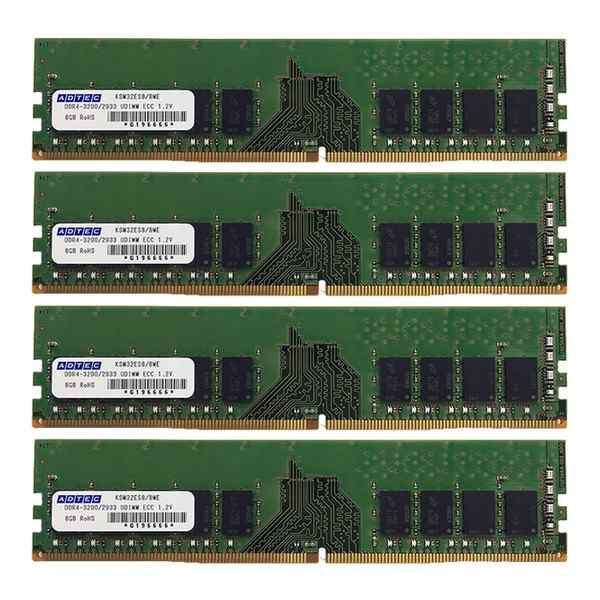 アドテック DDR4-2666 UDIMM ECC 16GB 1Rx8 ADS2666D-E16GSB