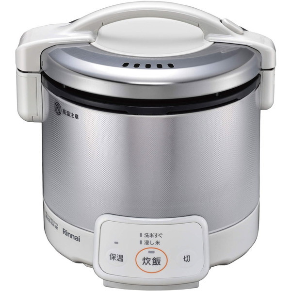 ガス炊飯器 3合炊き リンナイ Rinnai RR-030VQ(W)-13A グレイッシュホワイト こがまる 都市ガス