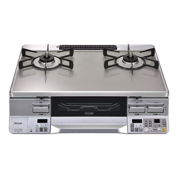 RTS65AWG34R2NGA-VL-13A Rinnai クリアアイスグレーII/シルバー [ガスコンロ (都市ガス用・2口・左強火力・59cm) ココットプレート付属]