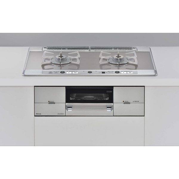 RHS721W26S11RAVL-LP Rinnai シルバー ユーディア・エフ [ビルトインガスコンロ (プロパンガス用・2口・左強火力タイプ・幅75cm)]