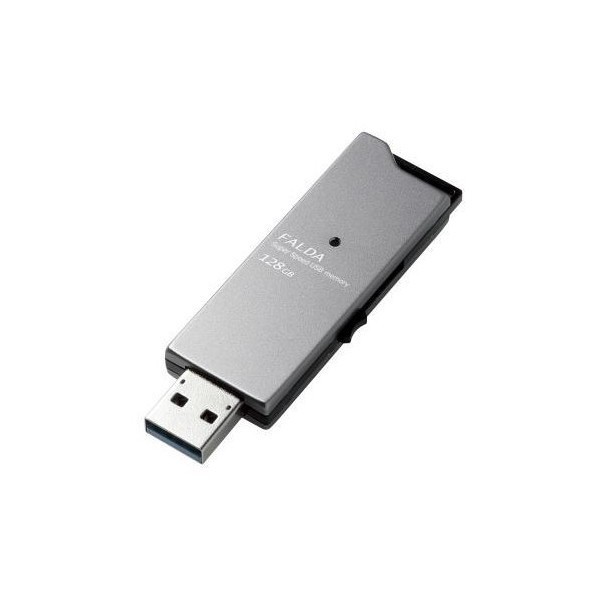 ELECOM MF-DAU3128GBK USBメモリー USB3.0対応 スライド式 高速 DAU 128GB ブラック