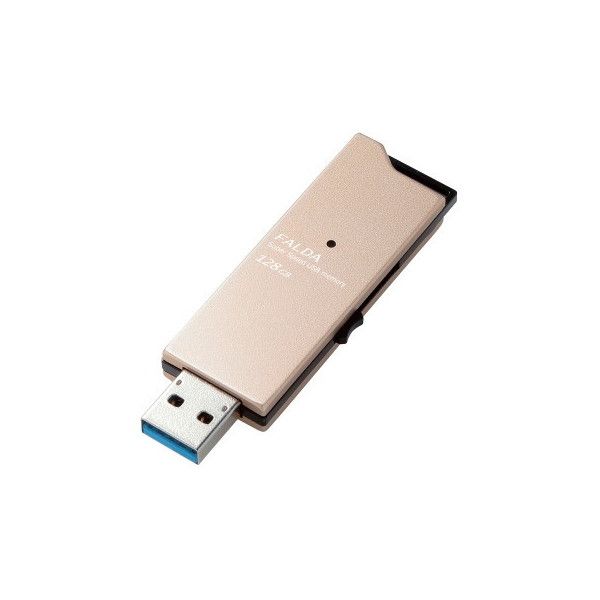 MF-DAU3128GGD USBメモリー/USB3.0対応/スライド式/高速/DAU/128GB/ゴールド ELECOM メーカー直送の通販は
