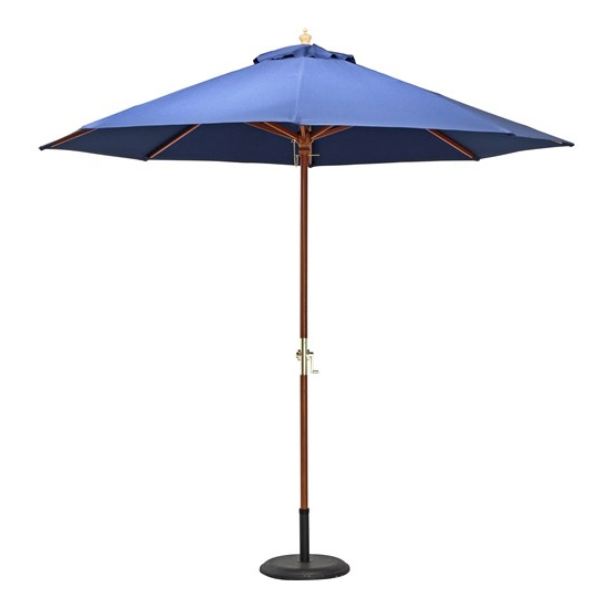 不二貿易 60155 木製パラソル 270cm ネイビー 270NV【パラソル単体】