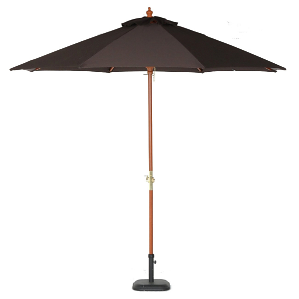 不二貿易 60164 木製パラソル 270cm ブラウン 270BR【パラソル単体】