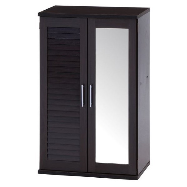 86190 ルーバー&ミラー付きシューズボックス60幅 BR 不二貿易 メーカー直送の通販は