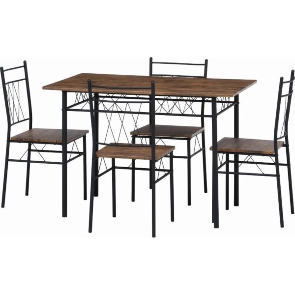 98856 KDダイニング5点セット フルーレ BR TH1090 不二貿易 メーカー直送の通販は