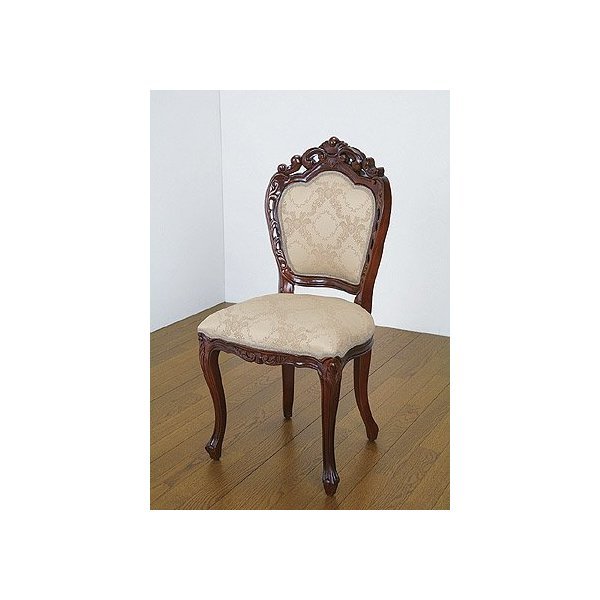 クロシオ フランシスカチェアー肘無 ブラウン 90021 【完成品】