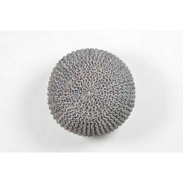 ハンドメイド 綿100％ 編み込み スツール ブレイドプフ Sサイズ 幅35cm×高さ25cm グレー ホワイト 萩原 メーカー直送の通販は 5,478円