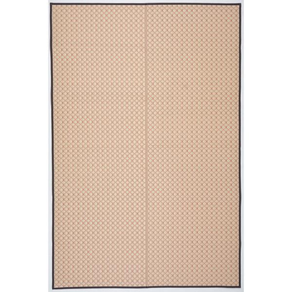 丸洗いできる 抗菌機能 付き い草風 カーペット ルイス 江戸間8畳 348cm×352cm ブラウン 萩原 メーカー直送