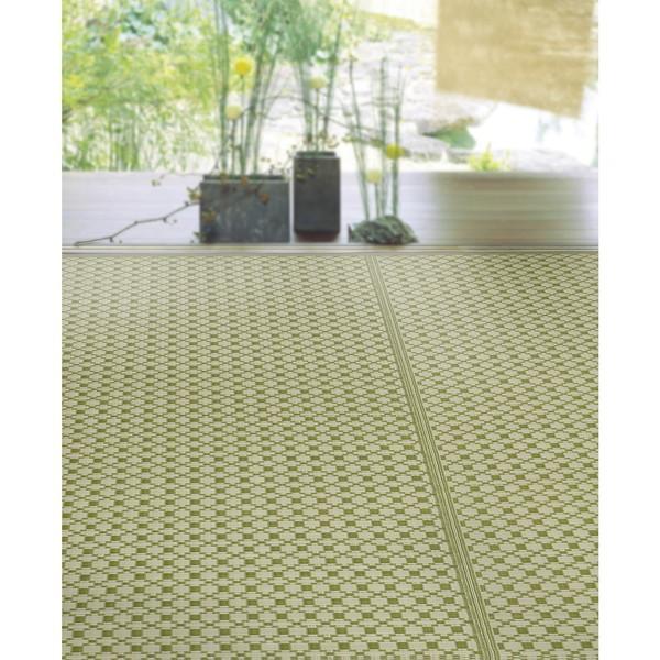 81961930 洗えるい草風カーペット ルイス 江戸間3帖 グリーン 萩原 メーカー直送の通販は 5,170円