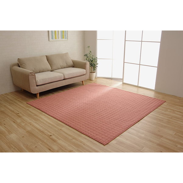 4514239 ラグ カーペット 3畳 洗える 無地 コルム ローズ 200×250cm イケヒコ・コーポレーション メーカー直送の通販は