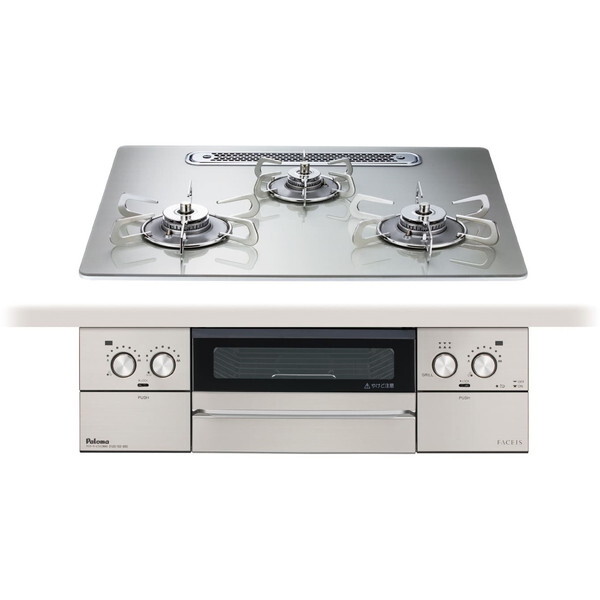 28O 早い者勝ち ビルトインコンロ 新品未使用品 3口コンロ 都市ガス用 PD-893WT-U60GH-13A パロマ シャインシルバー FACEIS GRAND
