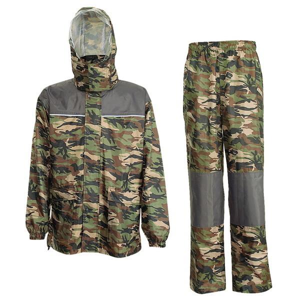 カジメイク 07905602 3415-GR-LL レインストロングα 迷彩グリーン LLサイズの通販は 5,244円