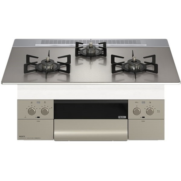 N3WU4PWASKSTEC-13A NORITZ Orche FLAT [ビルトインガスコンロ (都市ガス用 3口 両側強火力 75cmタイプ)]