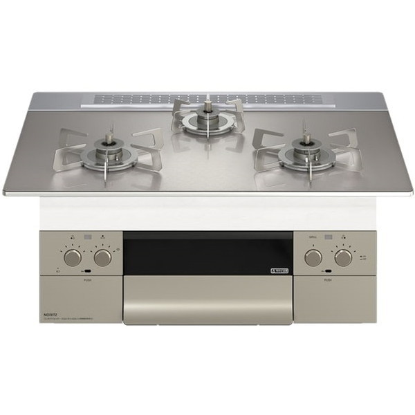 N3WU4PWASKSTESC-13A NORITZ Orche FLAT [ビルトインガスコンロ (都市ガス用 3口 両側強火力 75cmタイプ)]