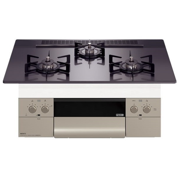 N3WU4PWASQSTEC-13A NORITZ Orche FLAT [ビルトインガスコンロ (都市ガス用 3口 両側強火力 75cmタイプ)]