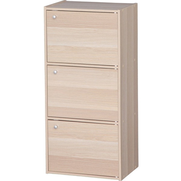 アイリスオーヤマ CX-33D ナチュラル [カラーボックス 3ドアタイプ 3段] メーカー直送 5,440円