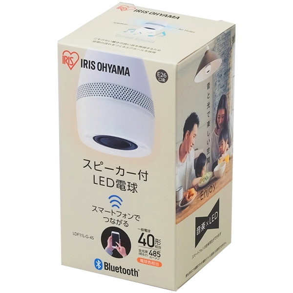 アイリスオーヤマ LDF11L-g-4S [スピーカー付LED電球 (口金直径26mm