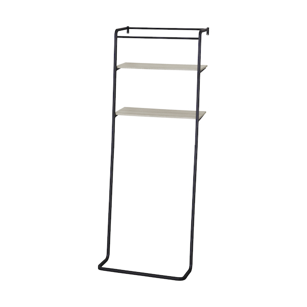 TSLR-695 ブラック／アッシュグレー 立てかけスタイルランドリーラック アイリスオーヤマ メーカー直送の通販は