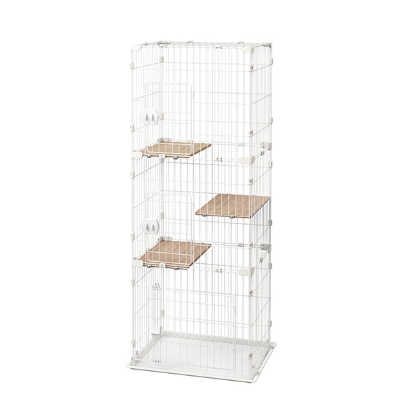 アイリスオーヤマ CCC-168 ナチュラル コンパクトキャットケージ3段 メーカー直送の通販は