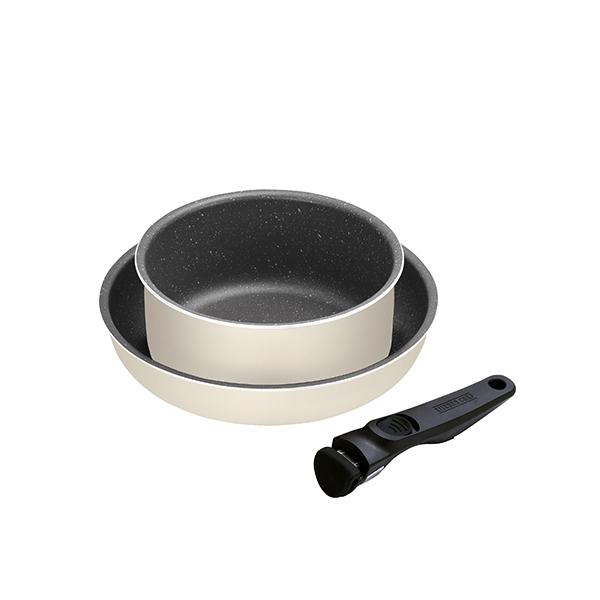 アイリスオーヤマ DCI-T3S アイボリー ダイヤモンドコートパン IH 3点セット メーカー直送の通販は