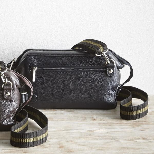 ヌメ革 二つ折り財布 OJ-1503 ブランドバッグ ブラック made in