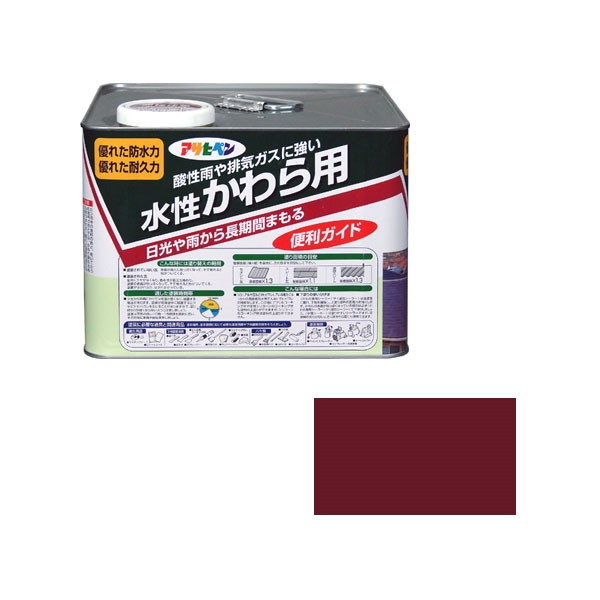 アサヒペン 水溶性かわら用 7L (マルーン)