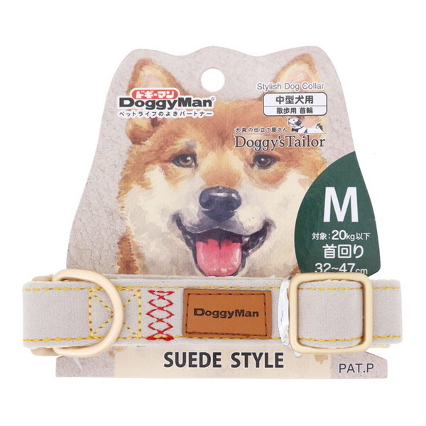 Doggy's Tailor ドッグカラー M スエードスタイル グレー ドギーマン