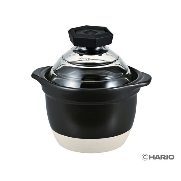 GNR-150-B-W HARIO [フタがガラスのご飯釜1〜2合]の通販は 7,194円